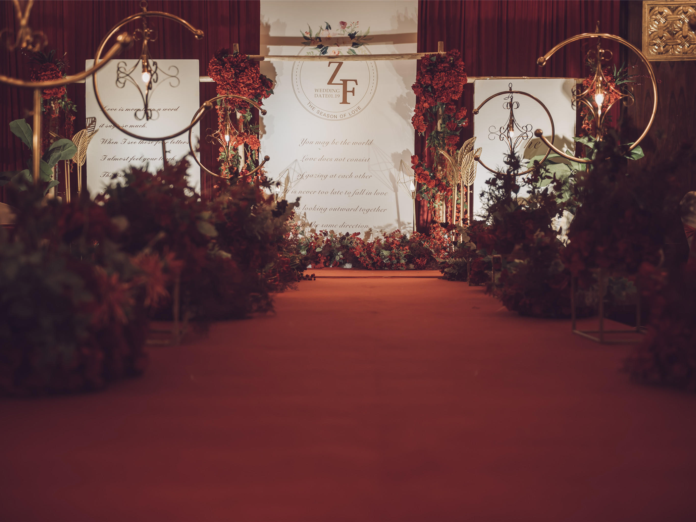 花嫁伊人 酒红色北欧风格婚礼