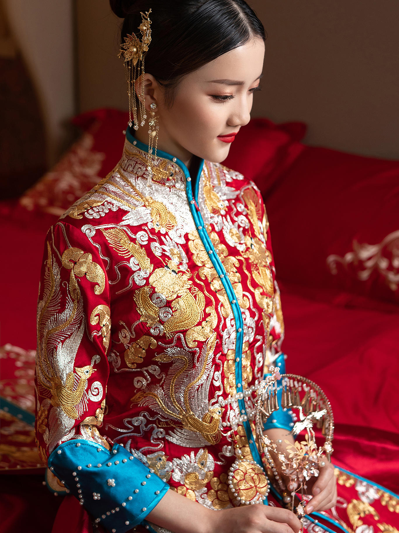 【店长力荐套系】中式婚纱礼服4件套租赁+全程跟妆