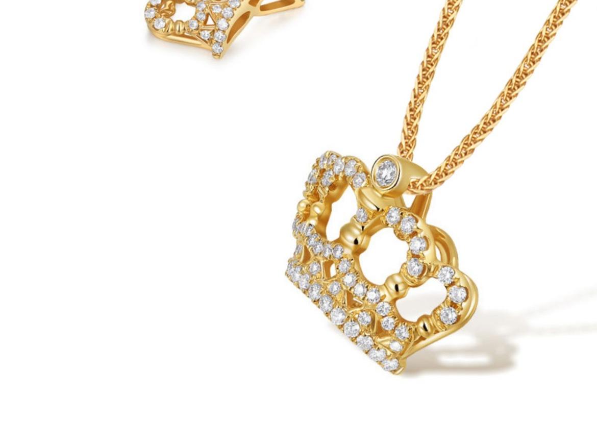 莱绅通灵王室王冠系列钻石吊坠