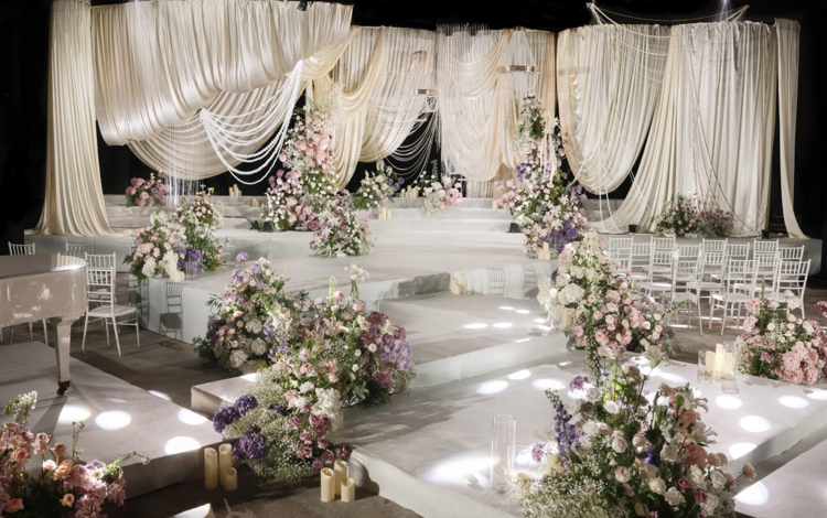 云墨嘉礼策划｜香槟色布幔造型婚礼