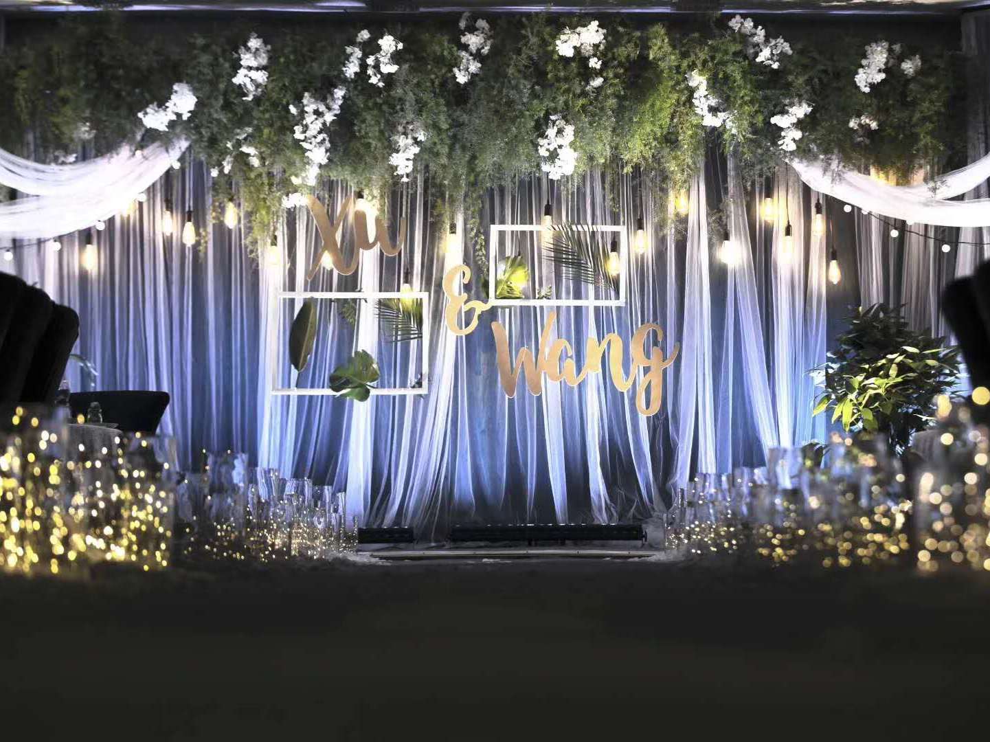 韩式浪漫！时尚韩式淡蓝色+浪漫氦气球婚礼