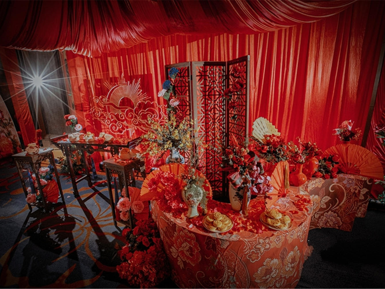 【一价全包】红色大气中式+四大金刚+流程定制