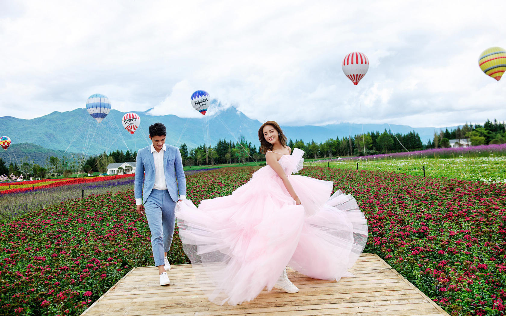 分界洲到蜜月婚纱照 韩式公主风+10服装10造型