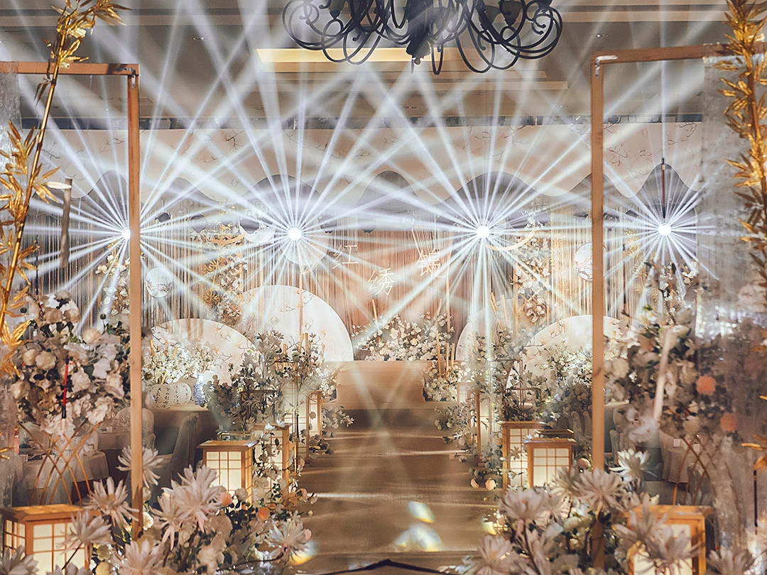 【天空之城】香槟色新中式婚礼 赠送中式婚礼主持