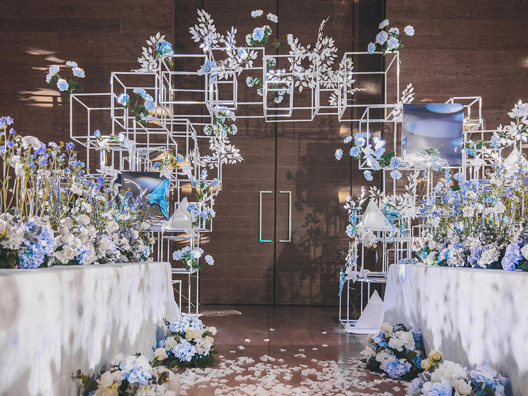 【柏悦】简约梦幻/创意手工定制/雅致蓝白色系