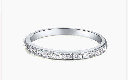 珂兰MISS系列时尚戒指-18K金钻石排戒