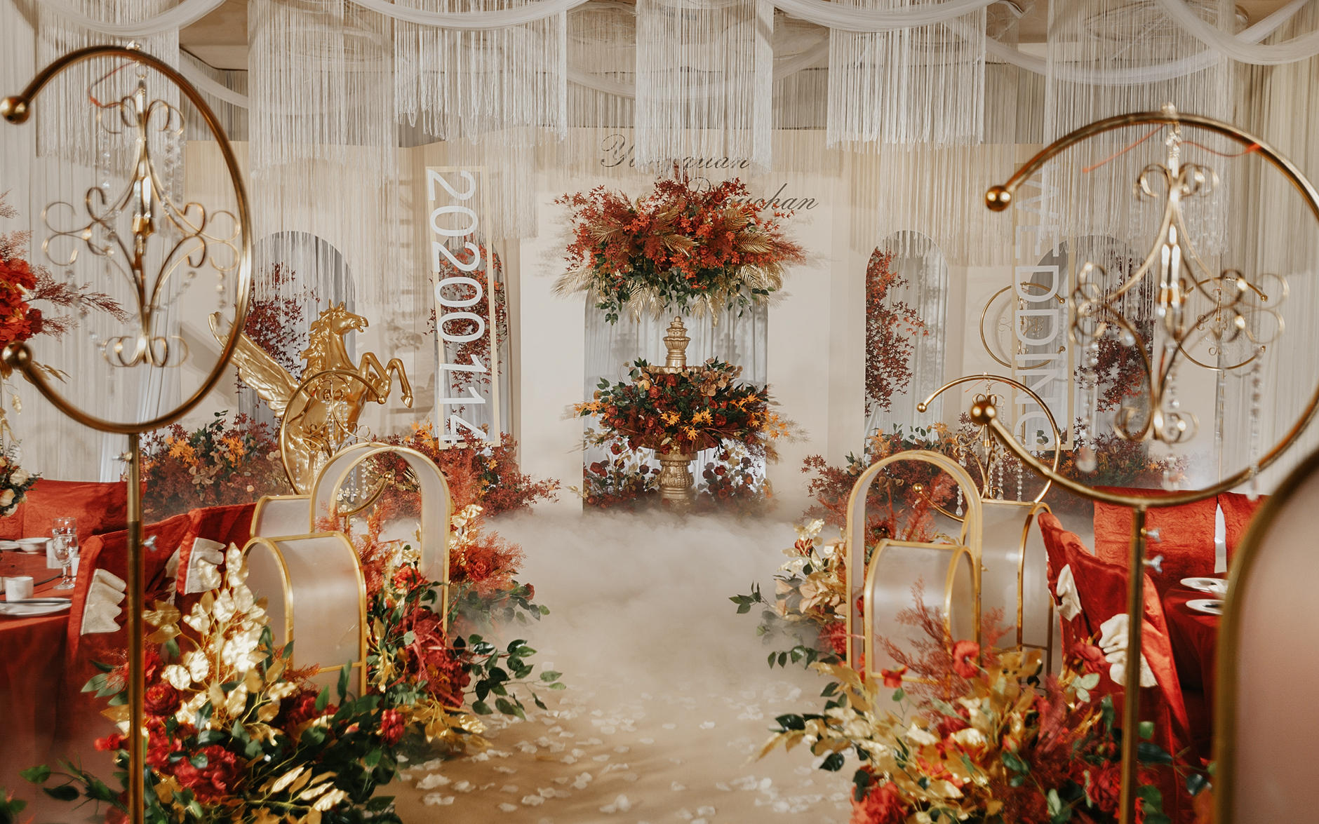 轻奢金+馥芮白的世界/INS风格婚礼