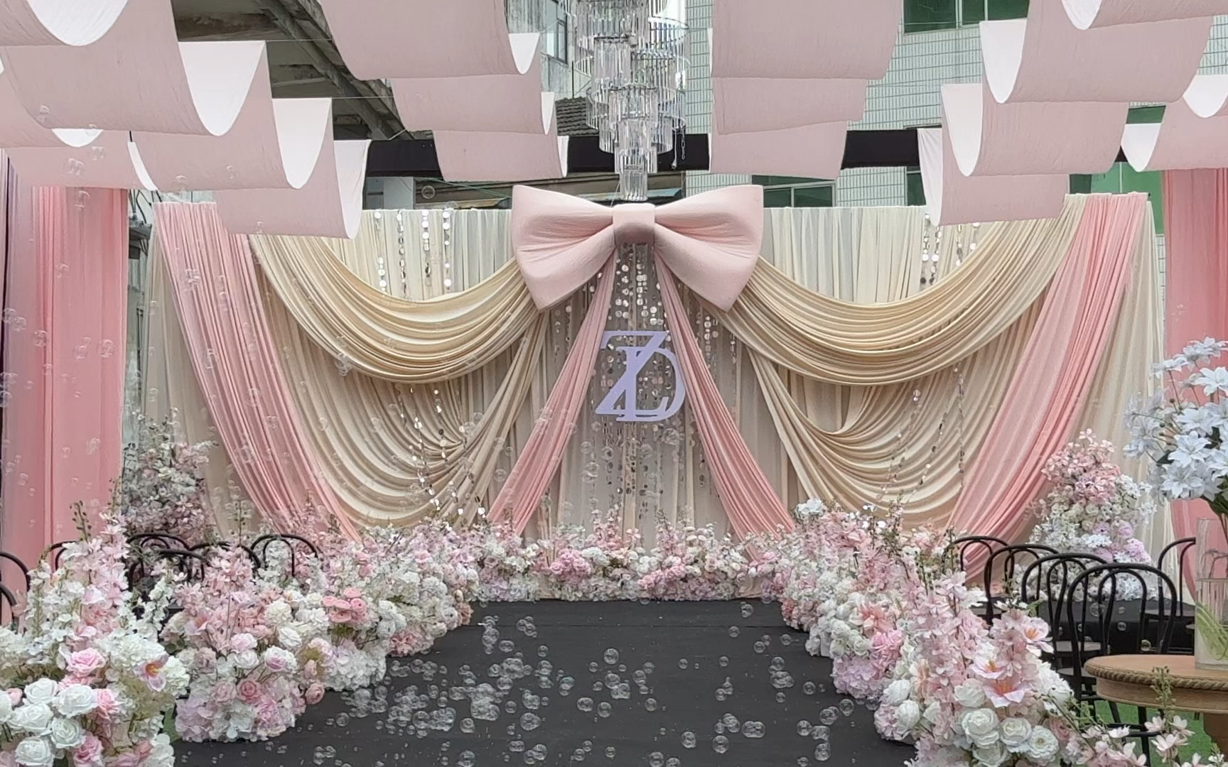 老家戶外粉色系婚禮