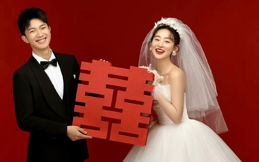 超可愛的互動感喜嫁婚紗照