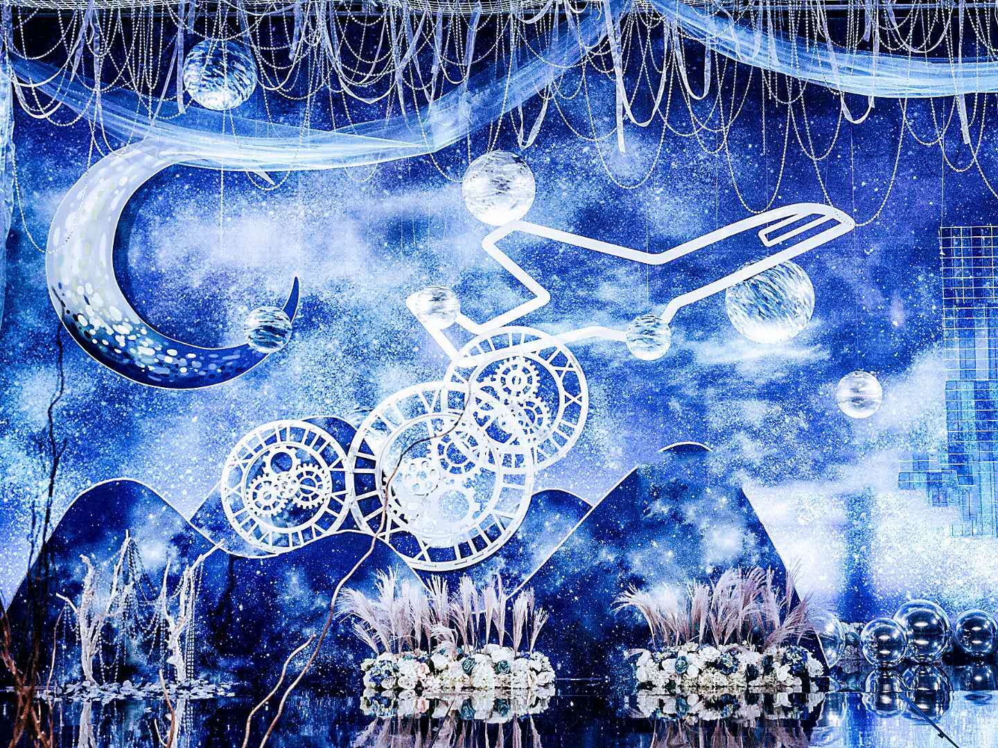 唯美粉蓝/撞色婚礼策划套餐/小预算