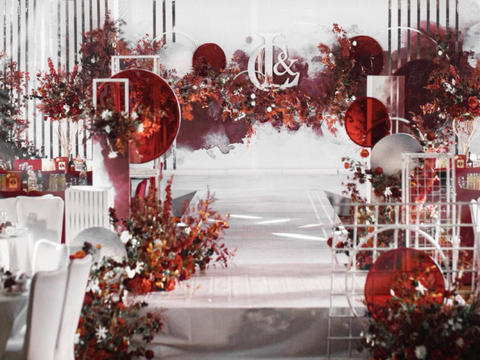 【时光印迹】超美流行婚礼/经典红白/创意设计