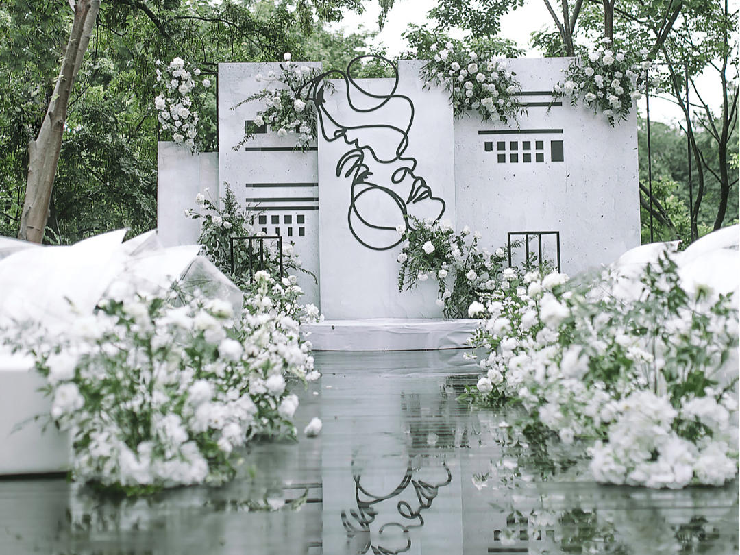 【菲林婚礼】户外白绿色简白风