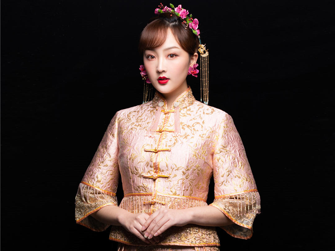 [MILA米拉婚纱]金粉色秀禾