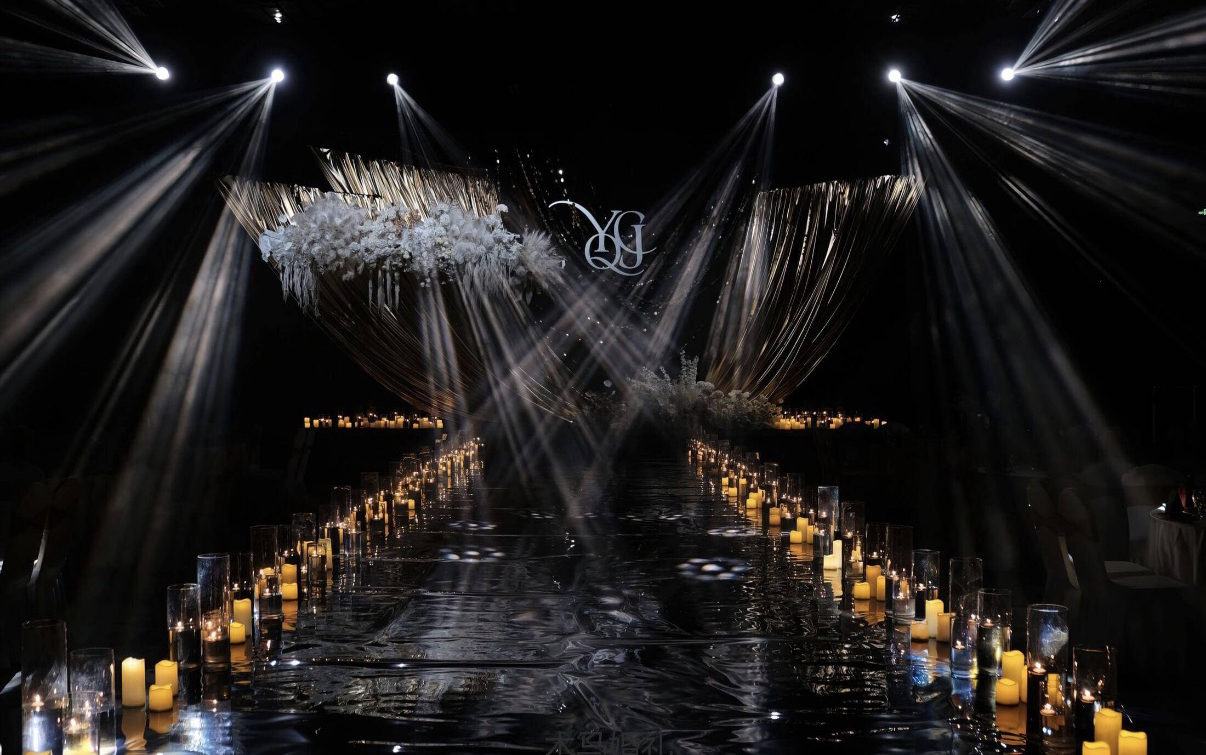 復(fù)古奢華黑金蓋茨比小眾婚禮