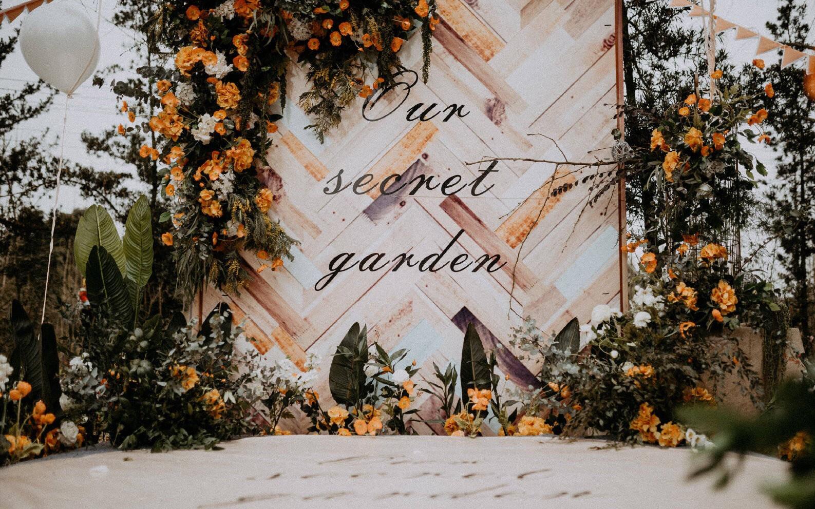 繁花似锦美式复古户外婚礼