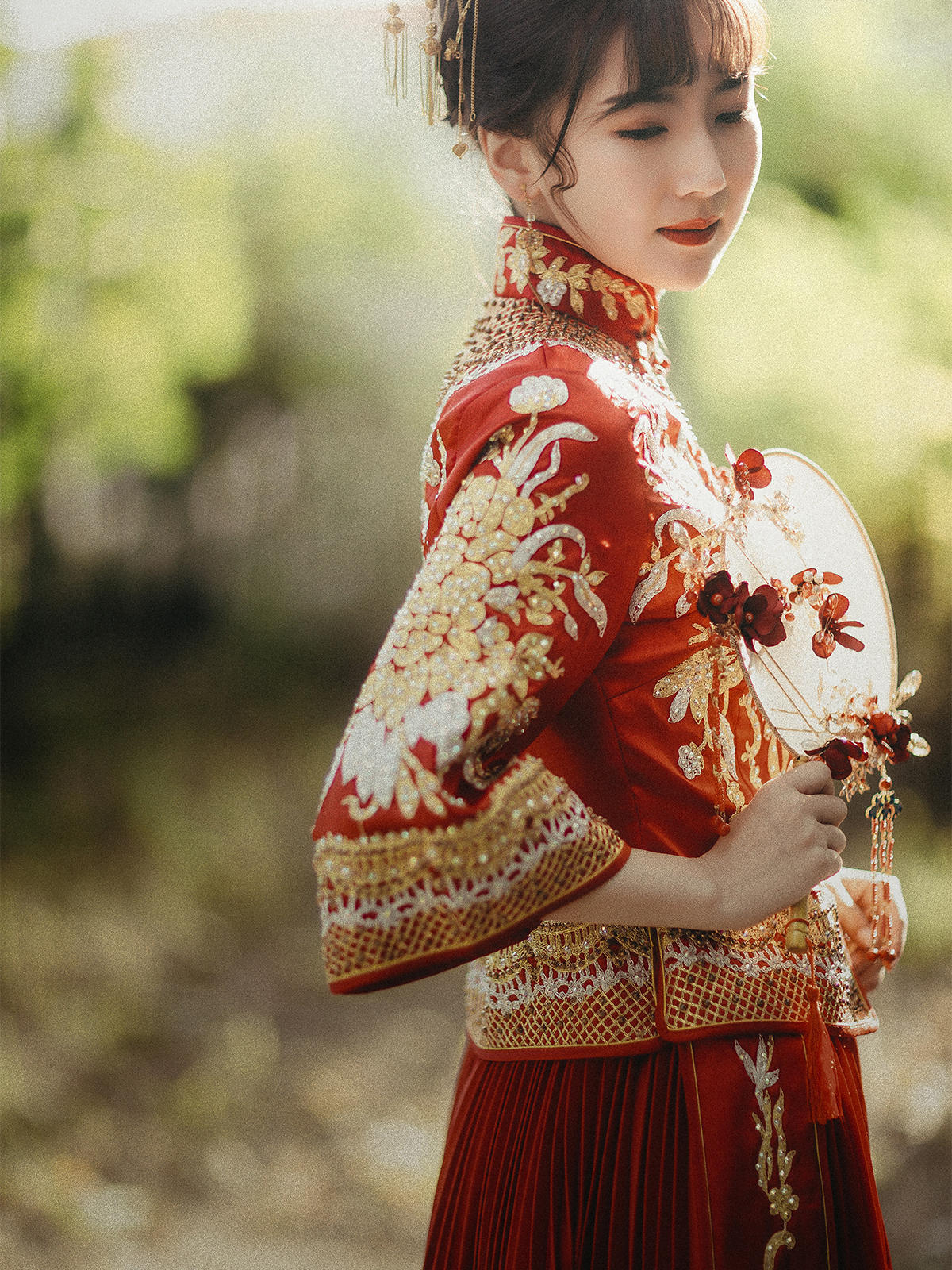 【也宁婚纱】3件套租赁  高定拖尾主纱版