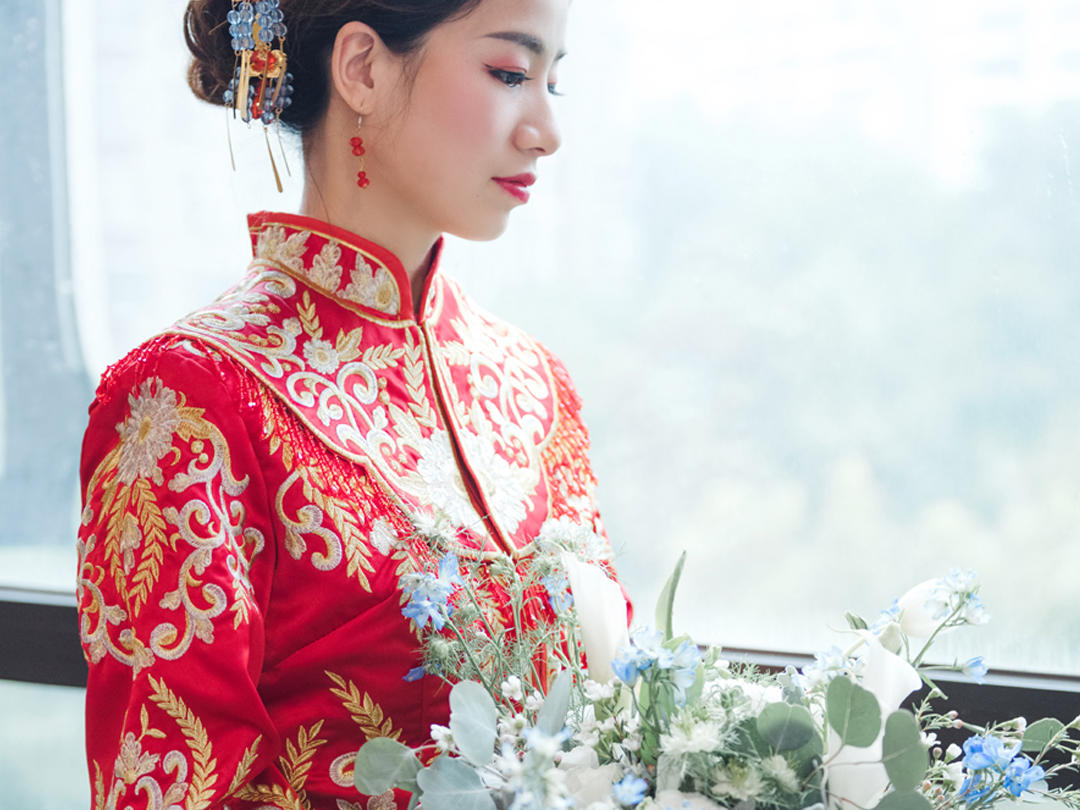 蓝白色小清新风格婚礼包含四大