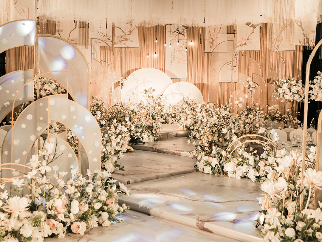 【佳韵婚礼】新中式定制主题淡雅香槟色婚礼