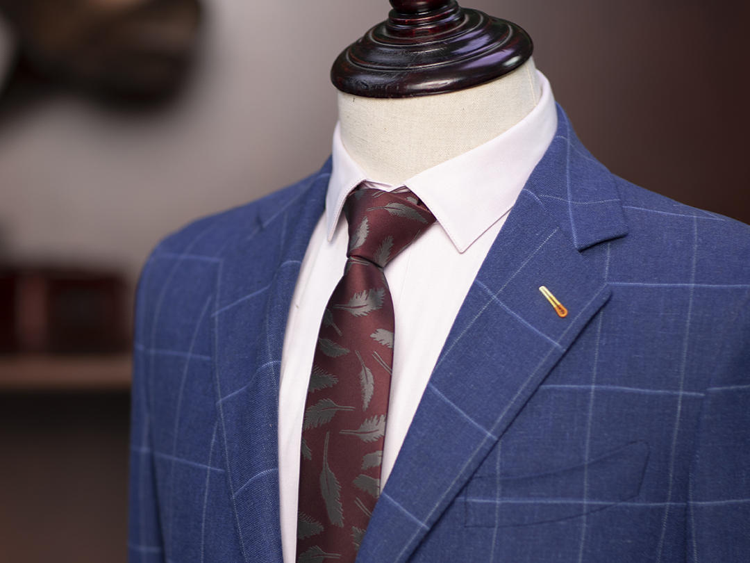 30%亚麻浅古蓝Blazer