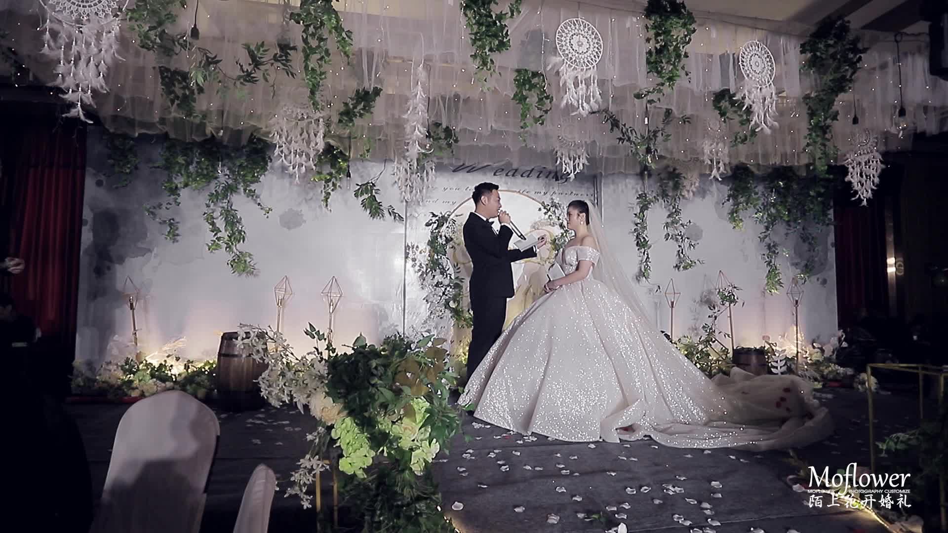 【陌上婚礼】20年大热 精致森系布景甜品展示台