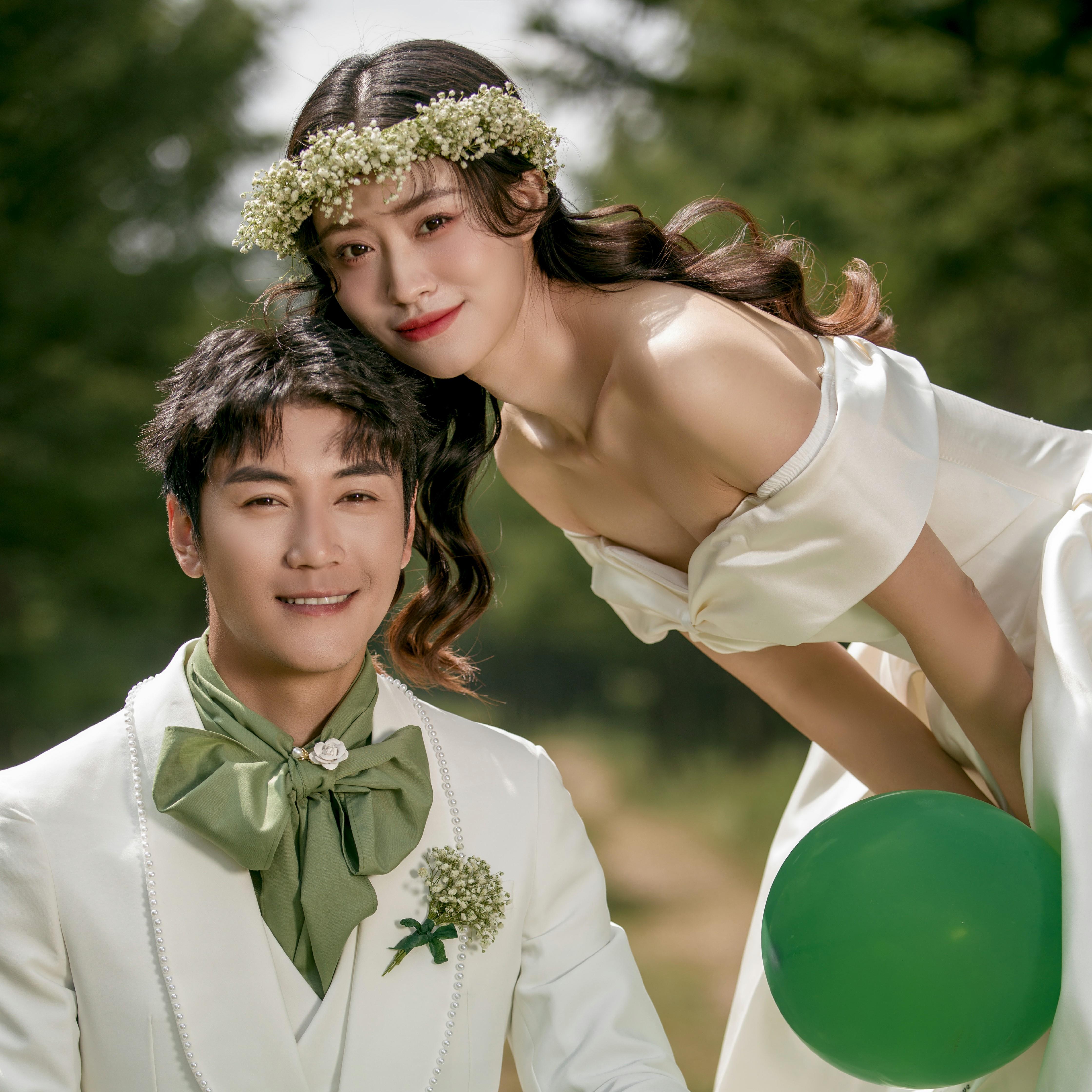 充满氧气 清新 自然的婚纱照~