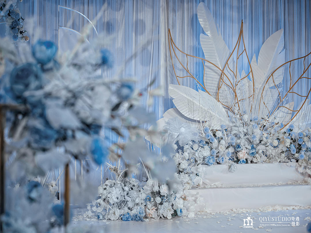 最初的梦。蓝色，香槟色。唯美，清新，梦幻。