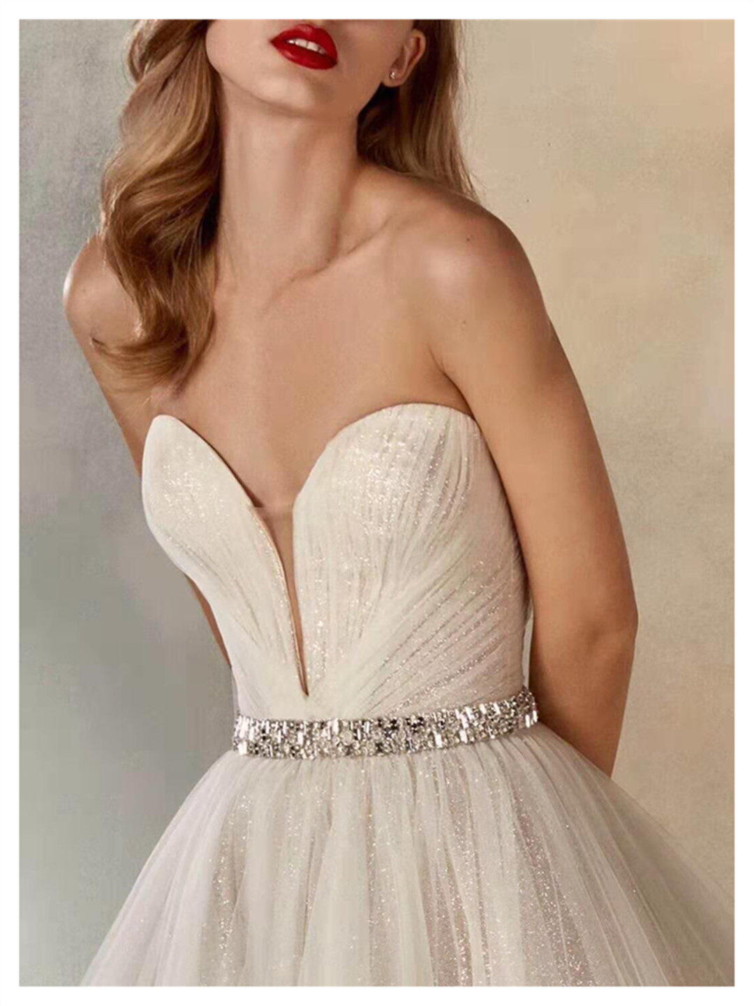 新款抹胸香槟贝壳 Greta