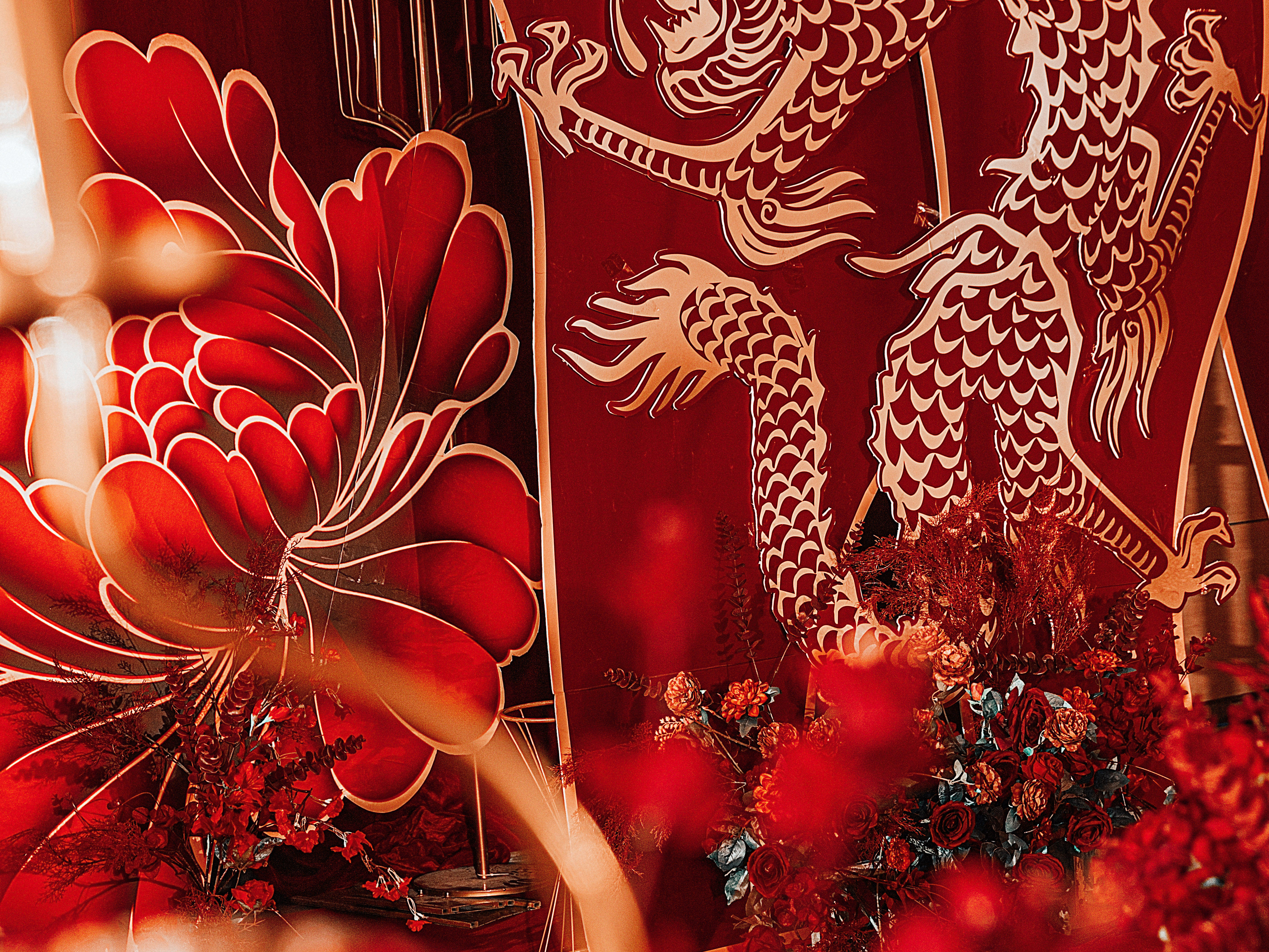 【花慕汐婚礼】红金中国风婚礼 含资深四大