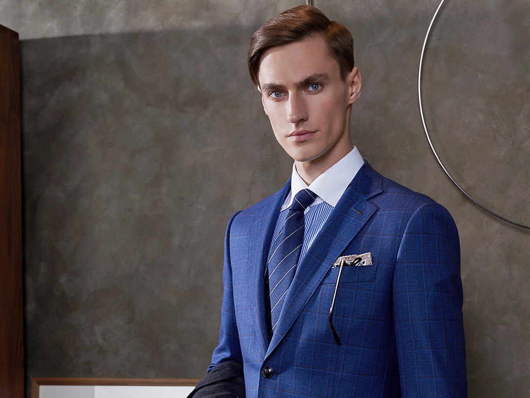 国产羊毛混纺面料轻奢 系列西服六件套