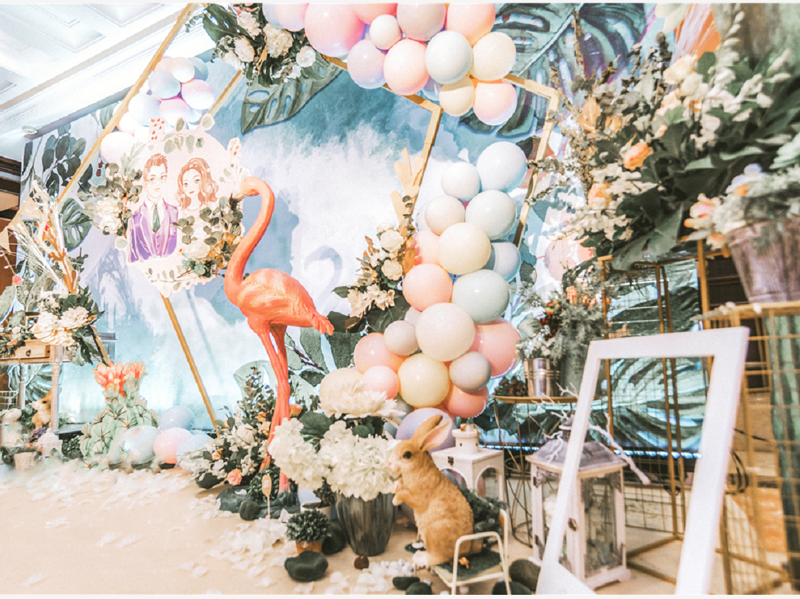 清新通透白绿婚礼   轻复古的小唯美