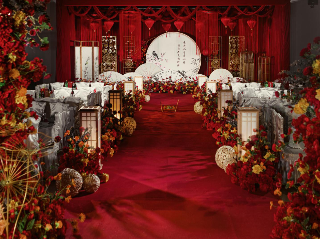 -缘-白色主题室内传统中式现场布置