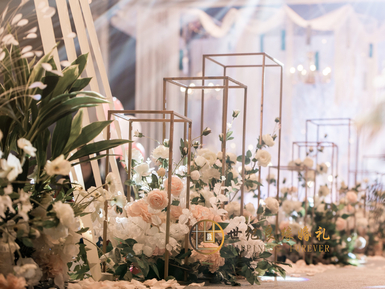 (世纪良缘婚礼）温润如你 | 一场香槟粉的暖色系