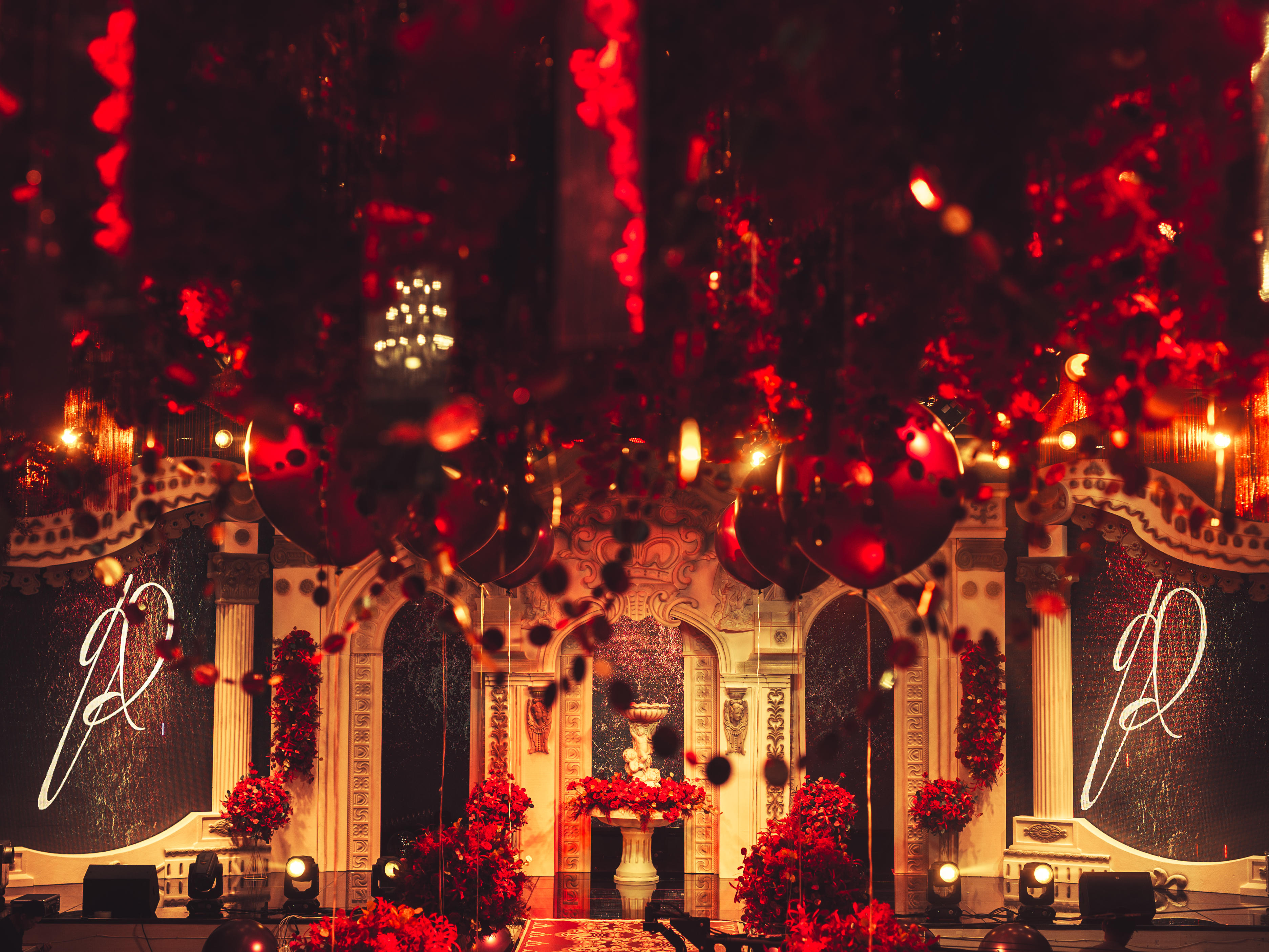 经典款 红金 宴会设计 高端 实物泡雕系列