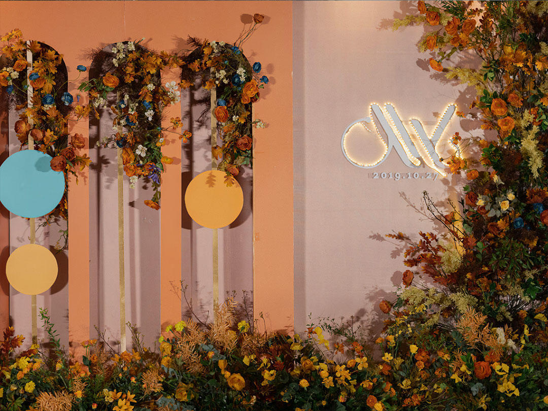 【定制西装免租】秘鲁橙室外婚礼 