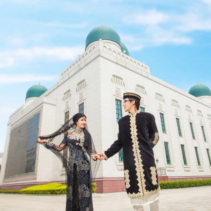 郊区单外景拍摄  穆斯林婚纱摄影  回族婚纱摄影