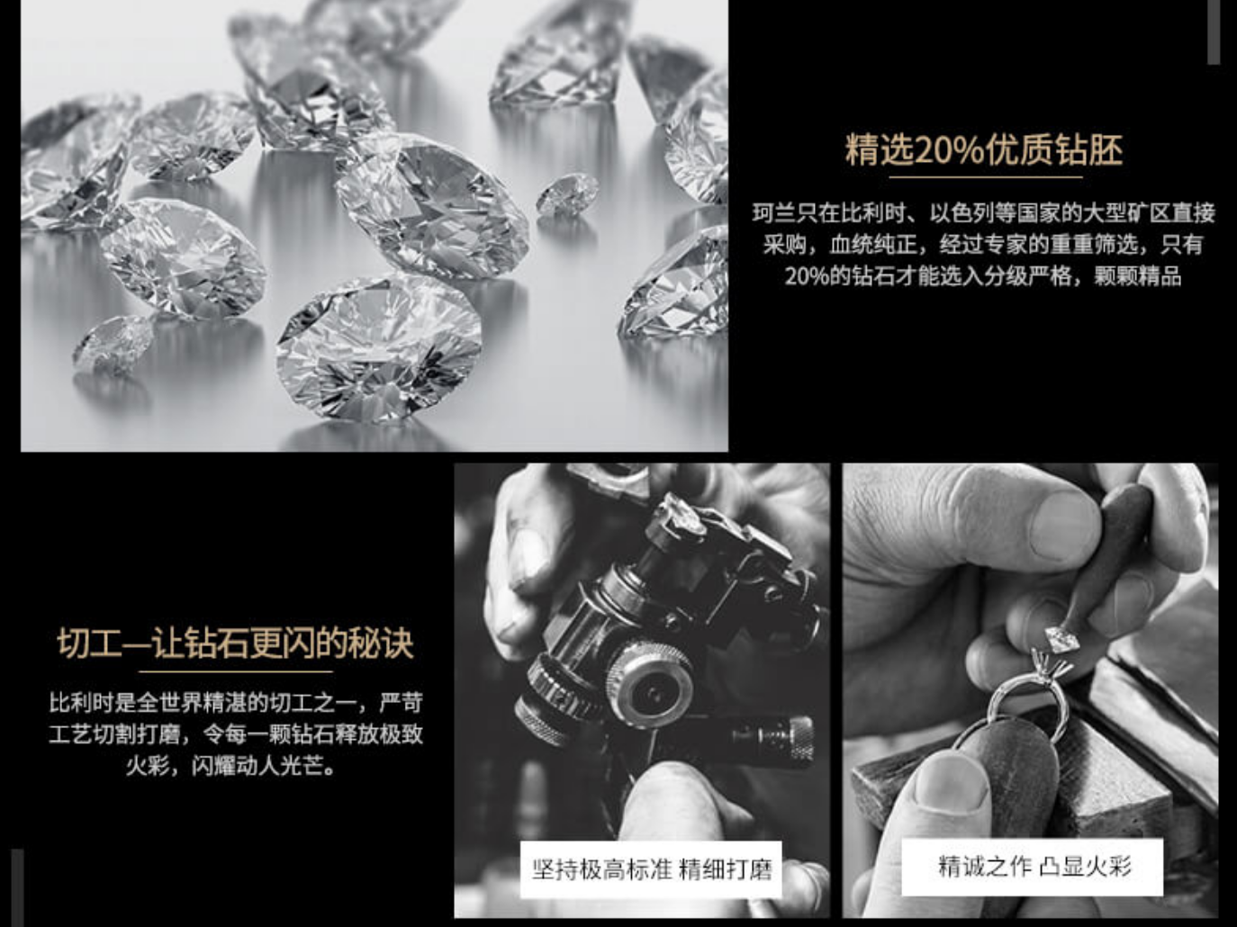 0.5克拉/ct VVS1净度 D色 3EX切