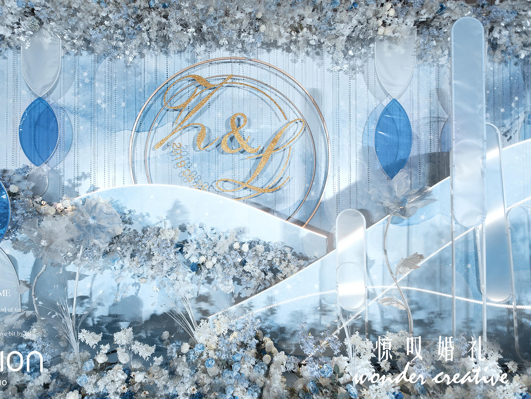 【惊叹婚礼】梦幻小清新蓝白ins唯美少女心婚礼