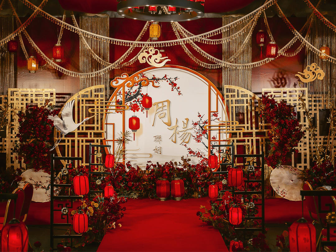 【印加婚礼】传统中式婚礼主题（布置+T台+灯光）