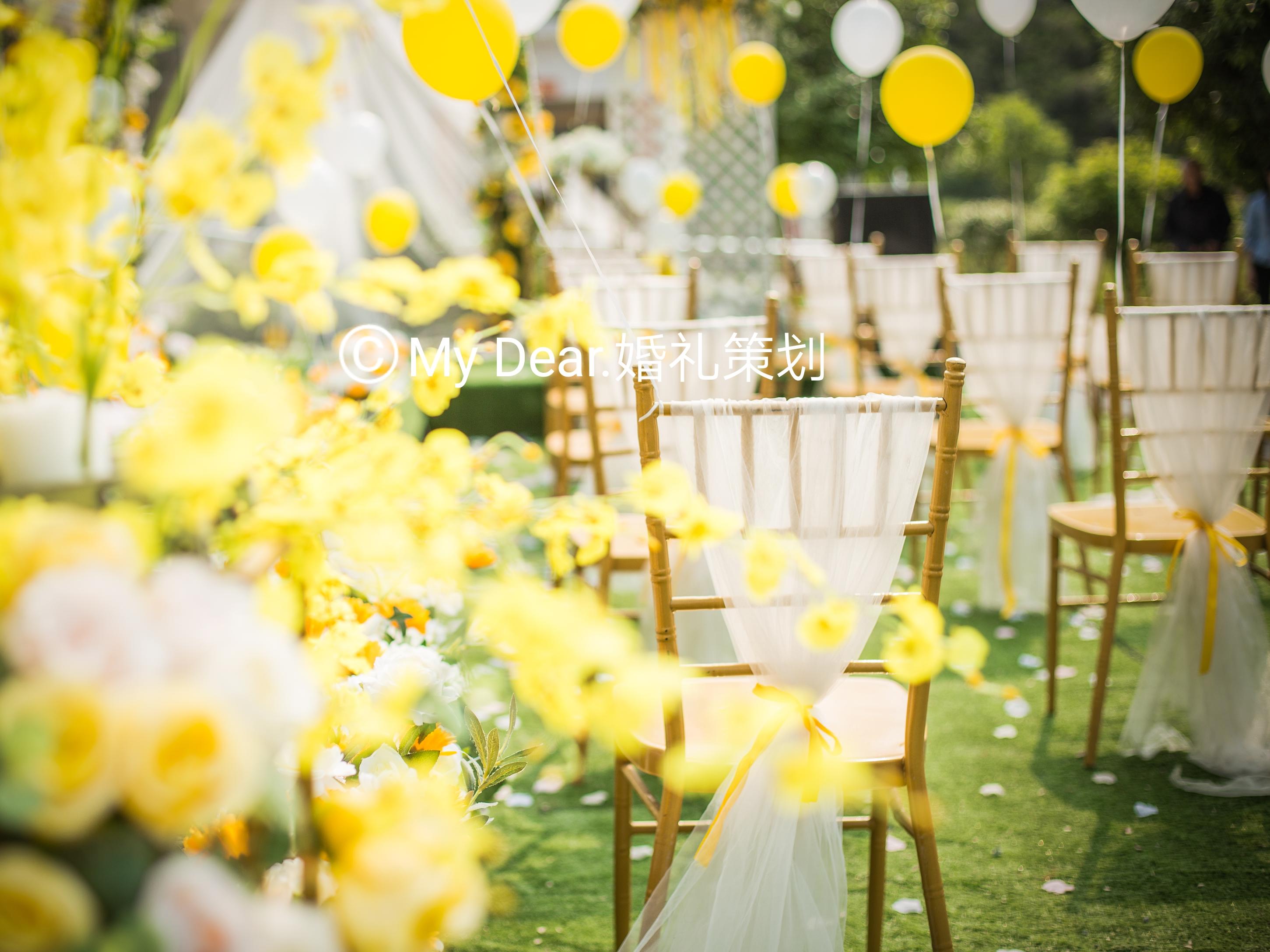 从校园到婚纱 向日葵主题露天婚礼