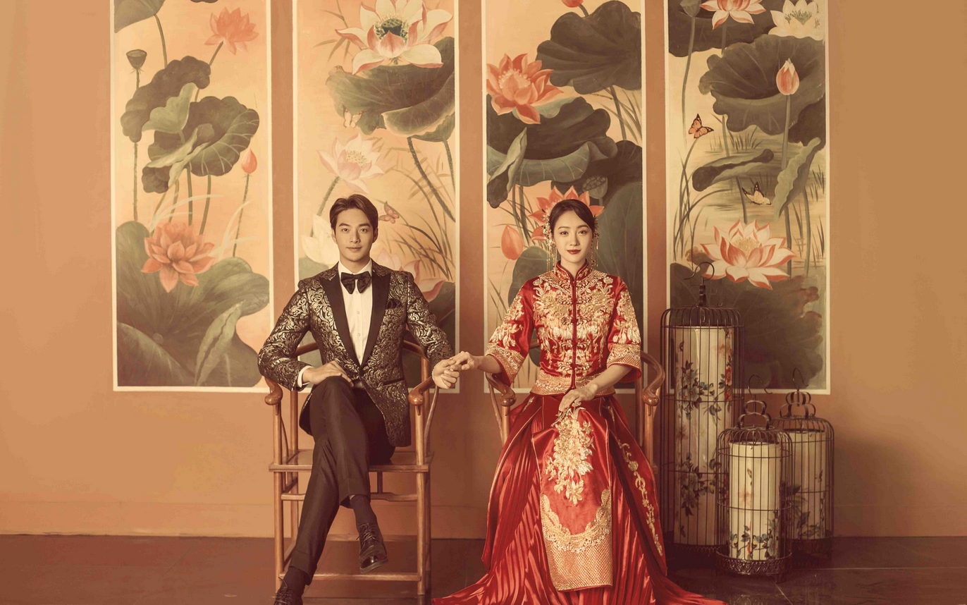 王宫婚纱摄影新中式样片拍摄