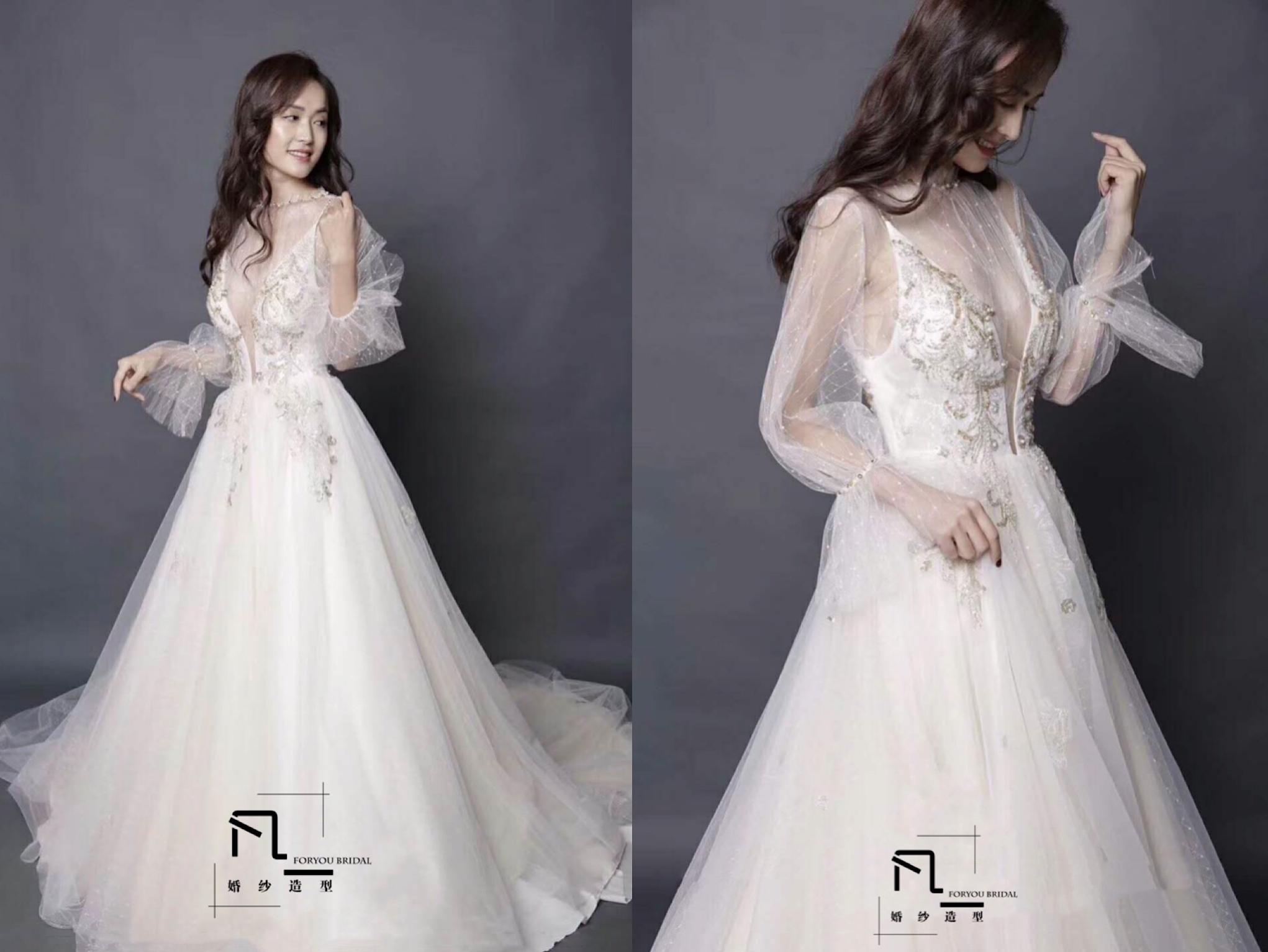 凡一梦幻主纱+【齐地纱】+敬酒服，送精美伴娘服