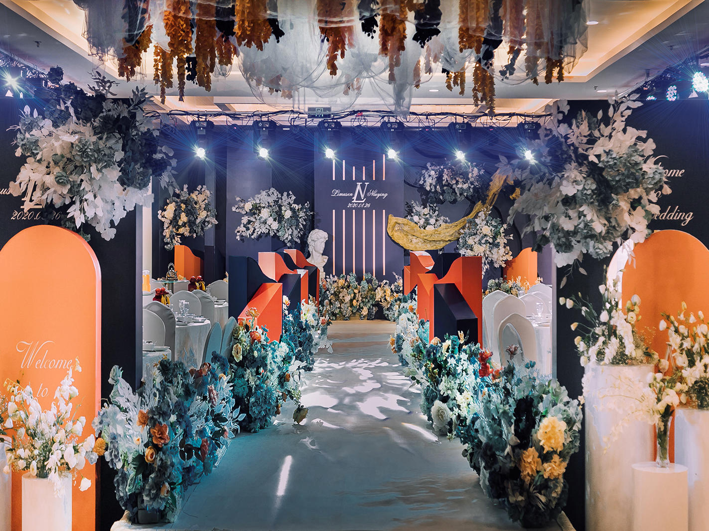 【ART婚礼】创意橙蓝撞色婚礼