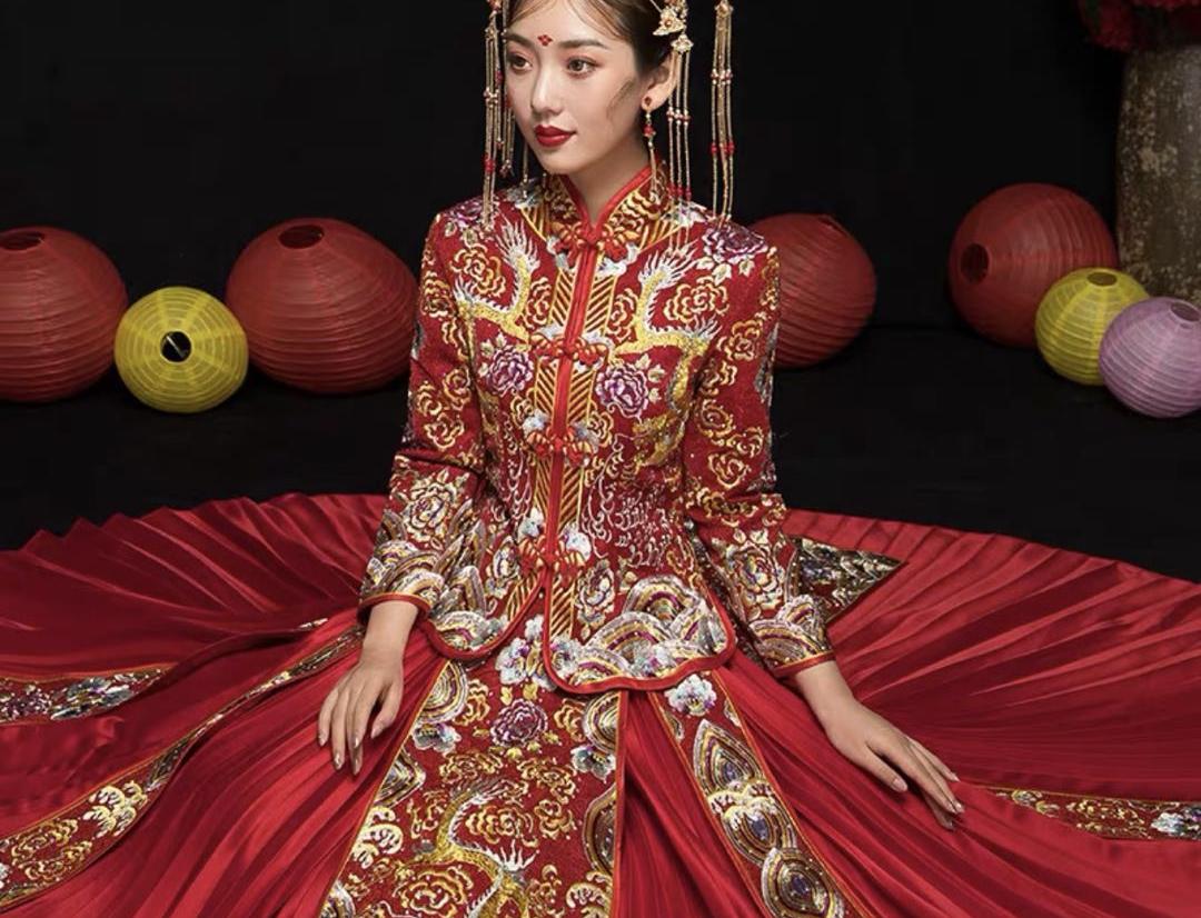 秀禾服新娘2019新款中式婚服龙凤褂春夏装