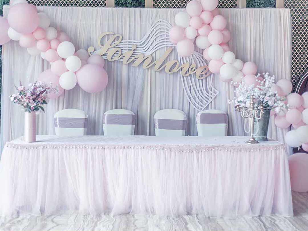 小资婚礼场地布置+四大金刚+T台+即影即有