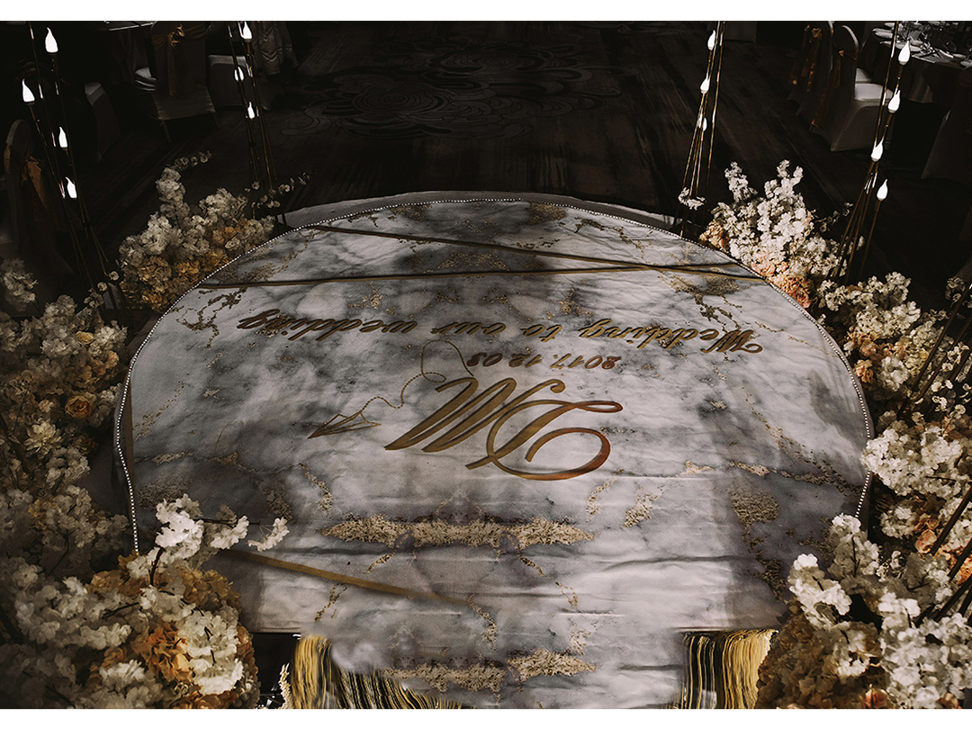 爱尔语典 大理石白金婚礼