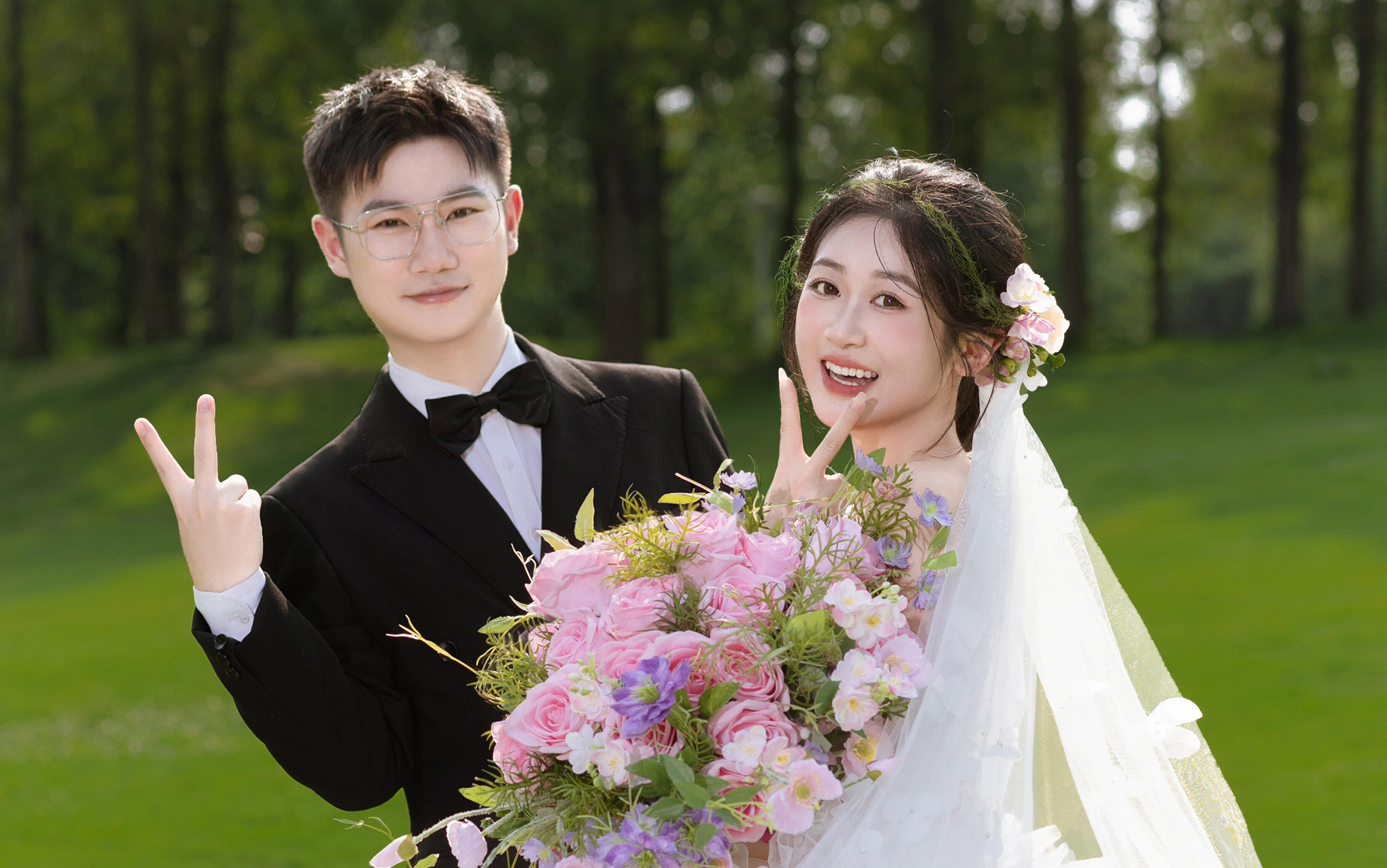 草坪系列客片欣賞！石家莊婚紗照推薦商家