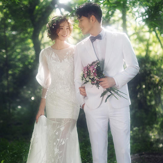 温州龙湾区橙果浪漫婚纱特套