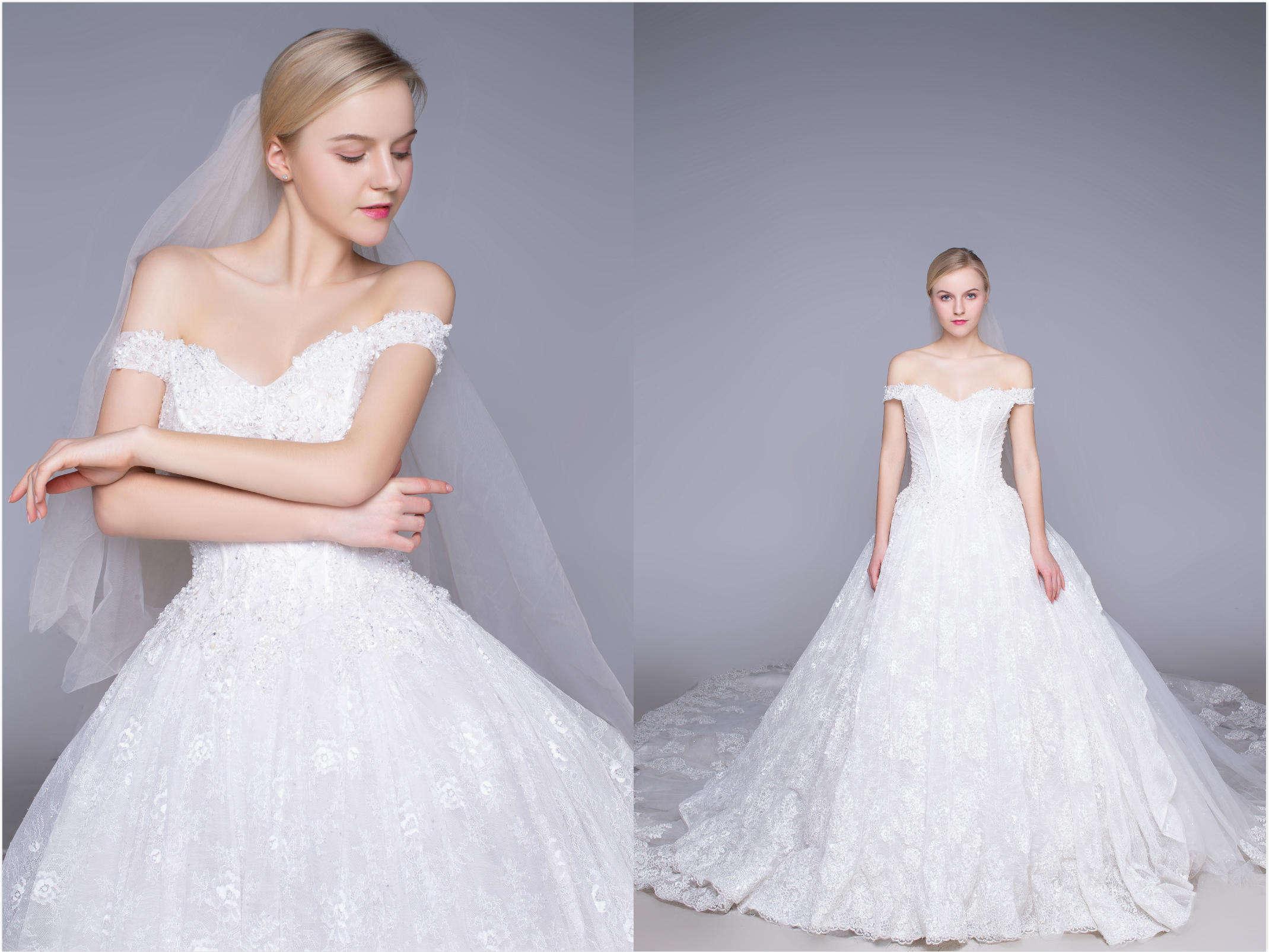 【一价全包】新款拖尾主纱5件套+资深新娘跟妆