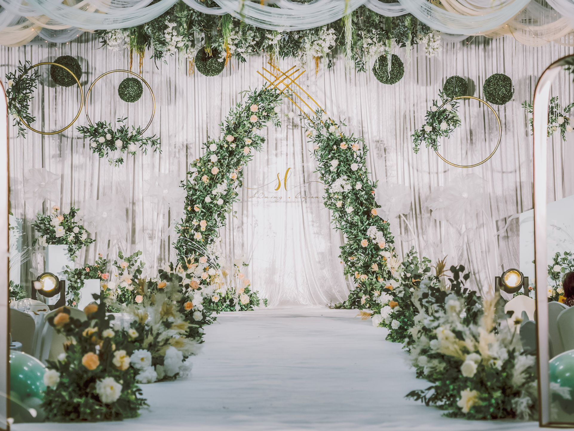 白绿色小清新，豪华高定全吊顶 送四大