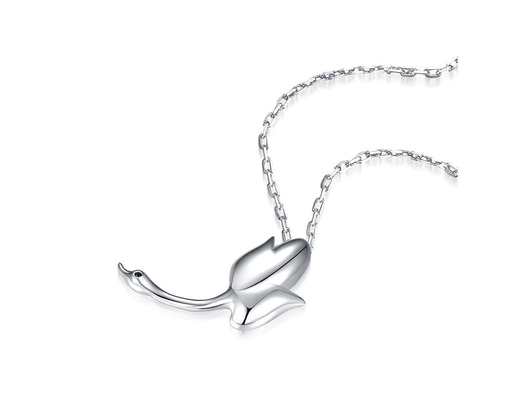 pt950铂金小天鹅吊坠